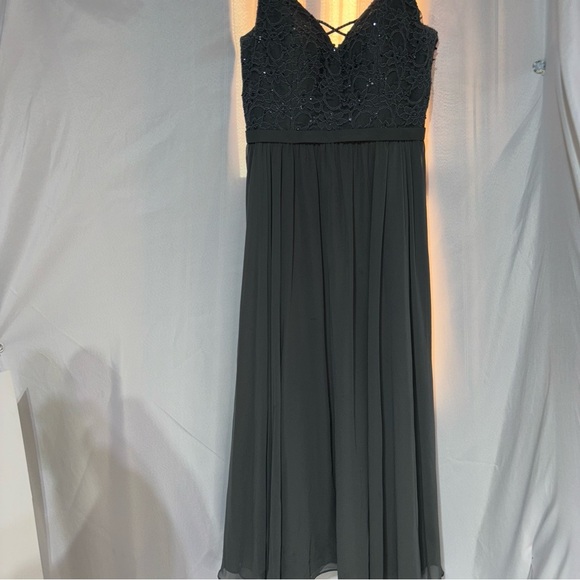 MORILEE A-line Chiffon Evening Beaded Embroidery Ethereal Airy MOB MOG Size 18 - Picture 1 of 13